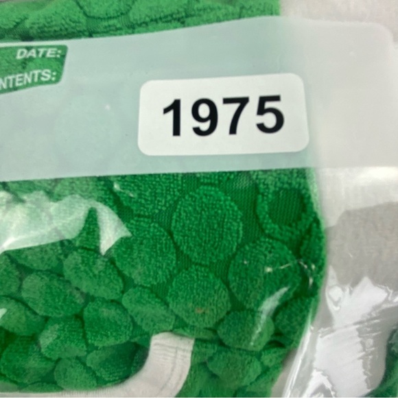 OP Ocean Pacific green and white hexagon terry textured romper swim coverup - Picture 9 of 9